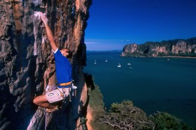 Climbing Railay Beach- Orange Juice